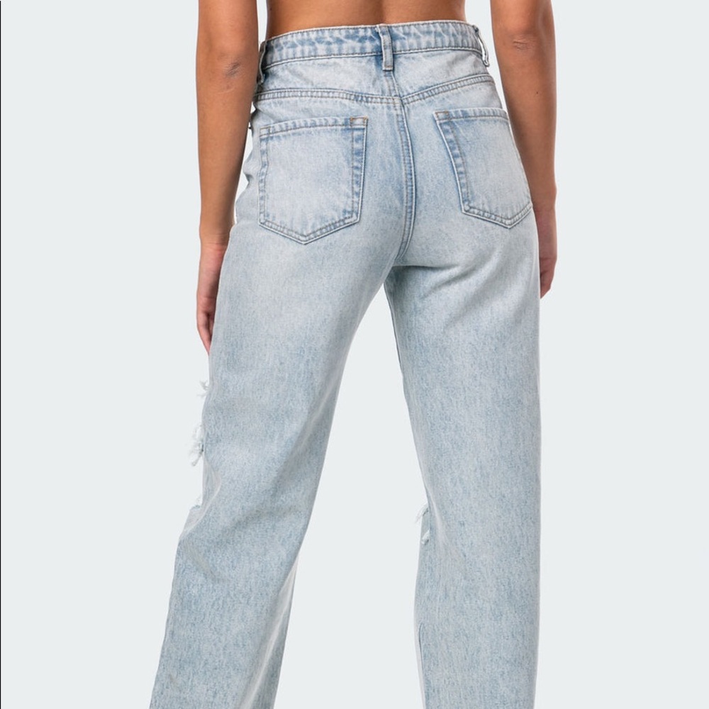 Edikted Wide or Die Ripped Jeans - Picture 7 of 9